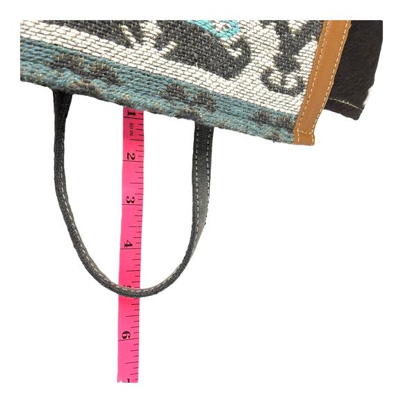 NEW Myra Tapestry & Leather Cowhide Hair BACKPACK HANDBAG 12x13" Purse Isabella - Picture 13 of 14